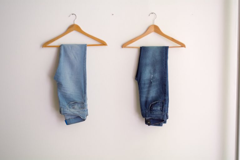 Two Jeans hanging for Blog Post Frank & Oak Style Plan Experience and Review