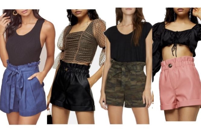 Paperbag waist shorts