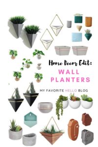 Home Decor Edit: Wall Planters