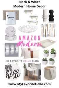 Amazon Modern Black & White Spring Home Decor