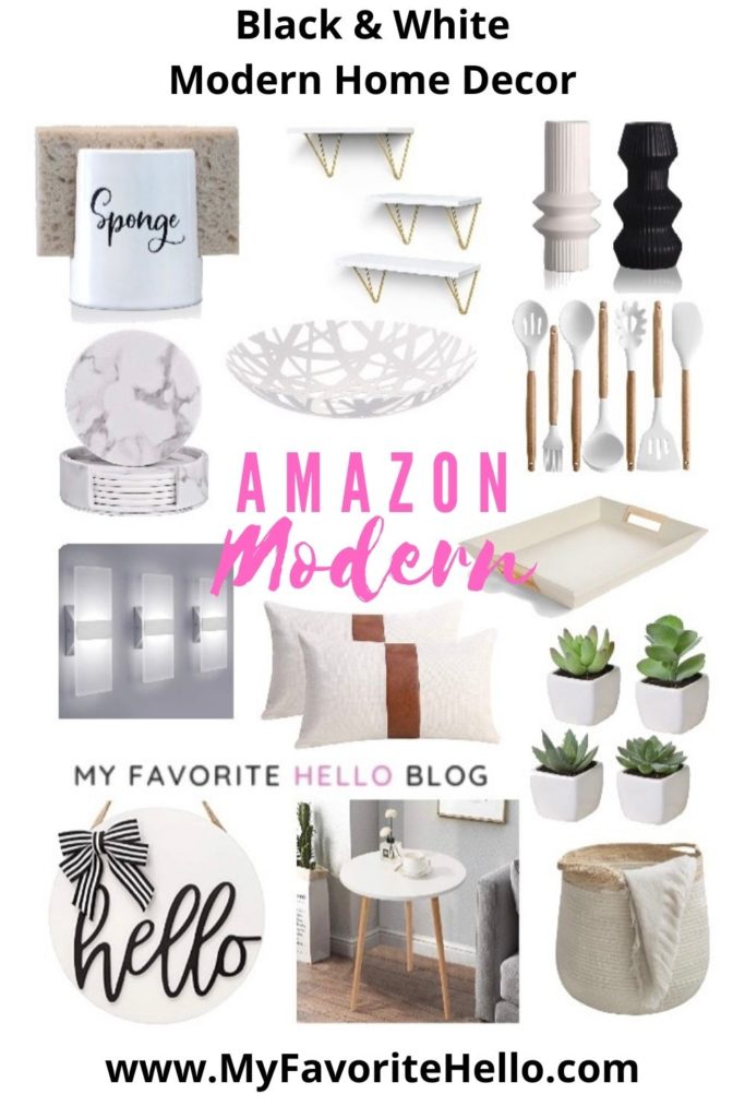 Amazon Modern Black & White Spring Home Decor