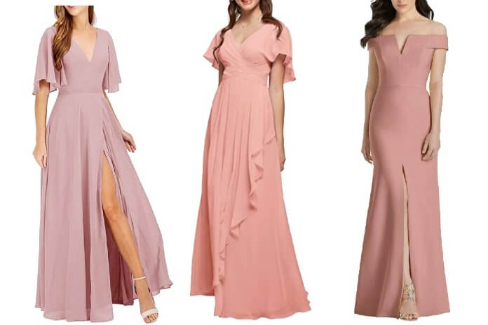 Dusty rose bridesmaid dress