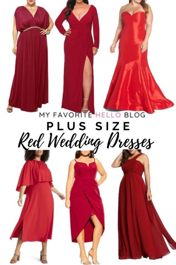 plus size dresses in red