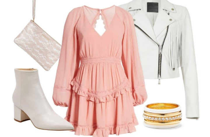 what color shoes to wear with blush dress