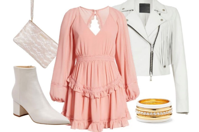 what color shoes to wear with blush dress