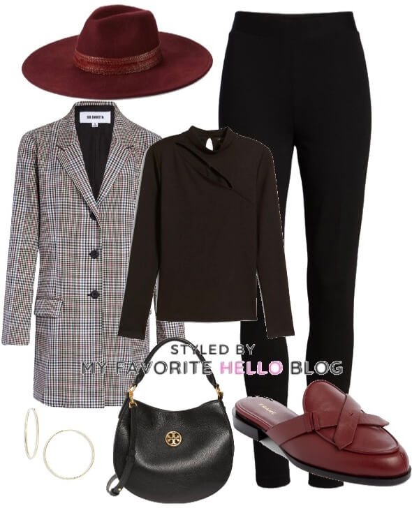 Fall work outfit with blazer