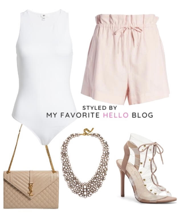 pink shorts for date night out