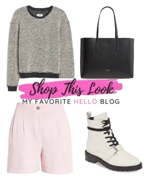 pink shorts with boots