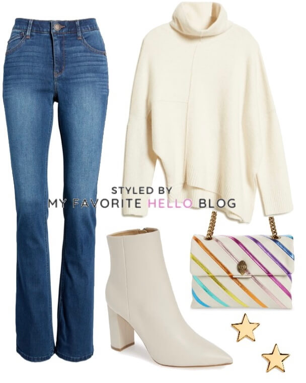 white boots with sweater