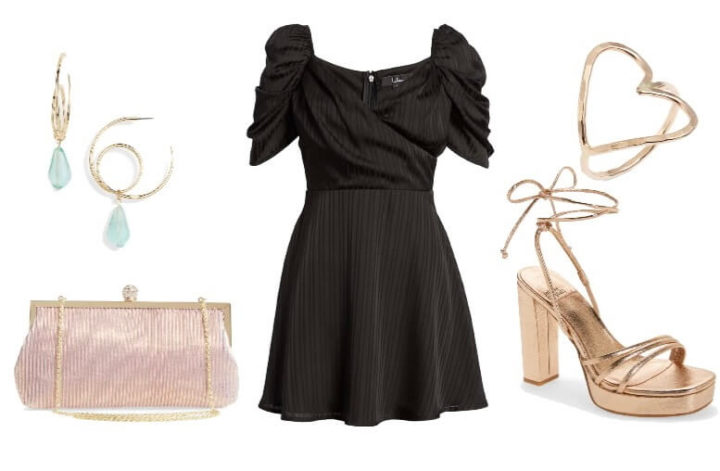 What color shoes to wear with a black dress