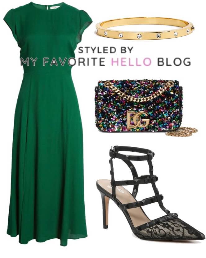 11 Looks: What Color Shoes to Wear with a Green Dress -