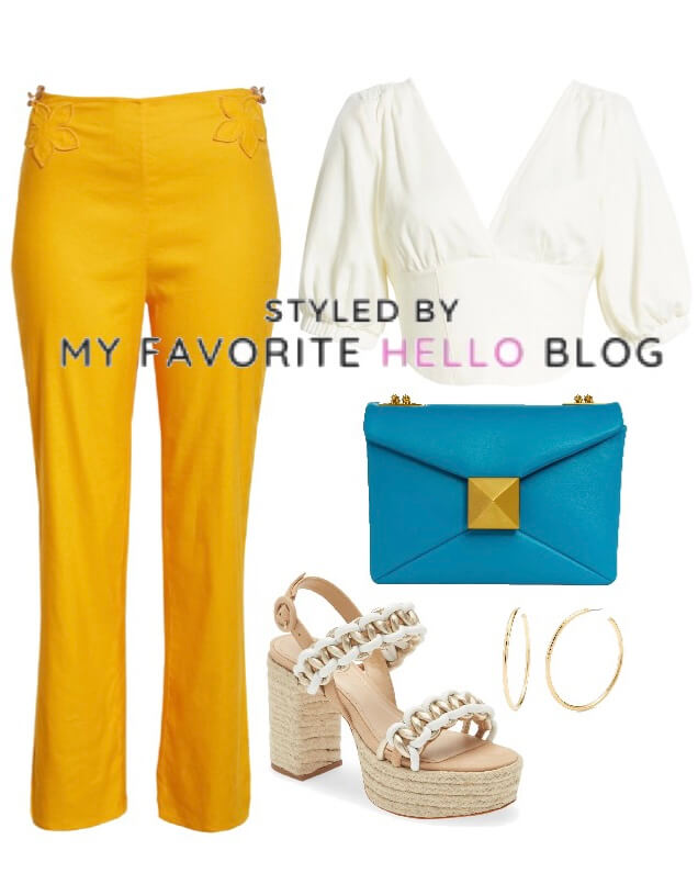 BLUE AND YELLOW | Blue and yellow dress, Royal blue pants outfit, Fashion