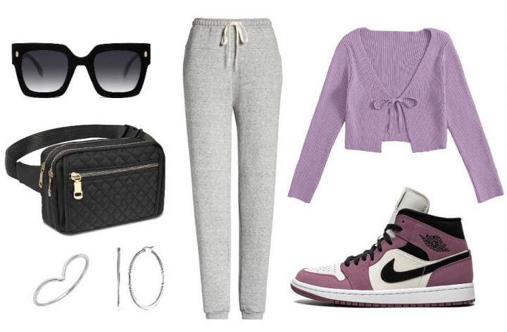how to style sweatpants with grey sweatpants