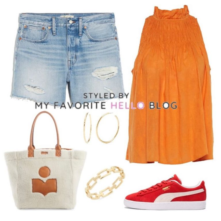 What to Wear with Red Sneakers Female Edition