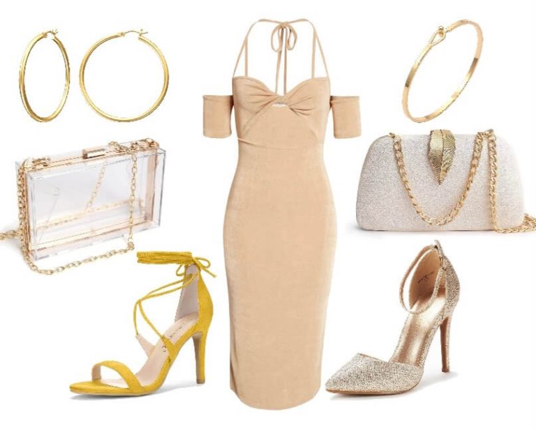 what color shoes to wear with a taupe dress