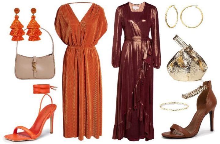 What Color shoes to wear with copper dress