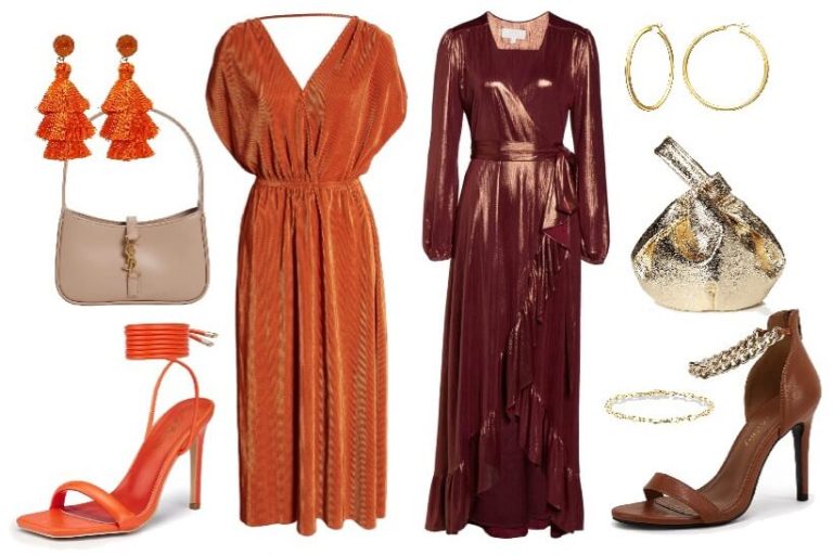 What Color shoes to wear with copper dress