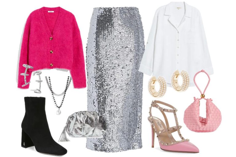 how to wear a sequin skirt