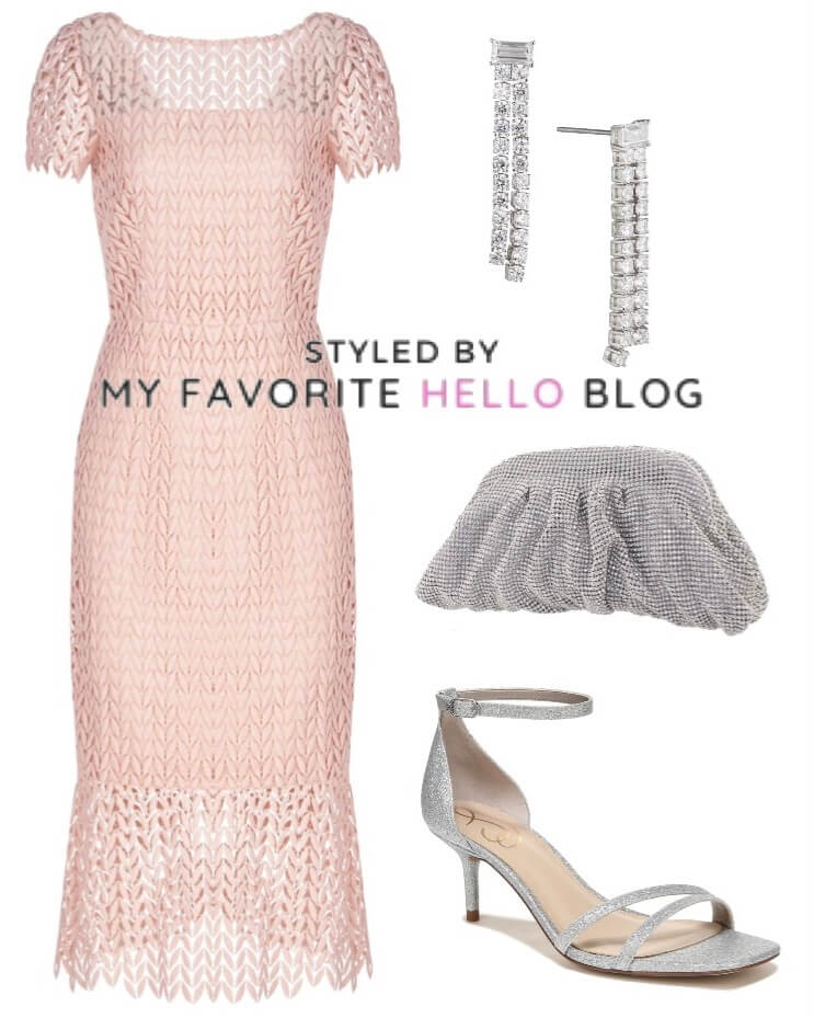 glamorous outfit for vegas with dress and heels