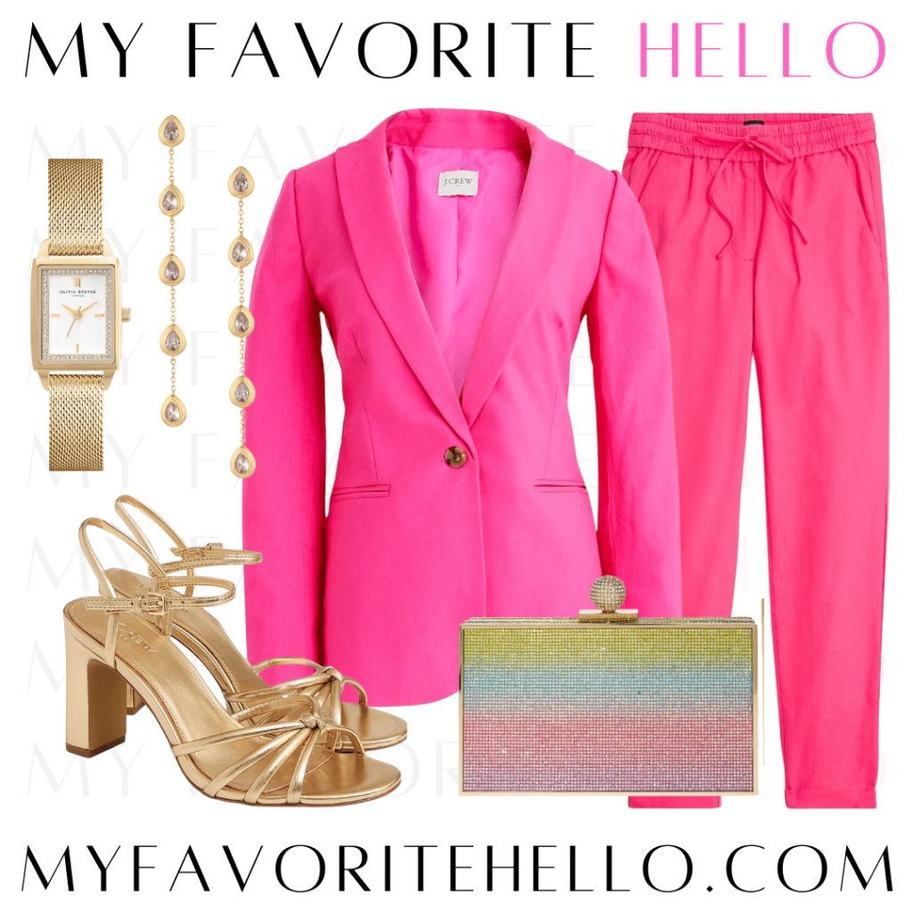 What Color Shoes to Wear with a Pink Suit in 10 Outfits: Female Edition