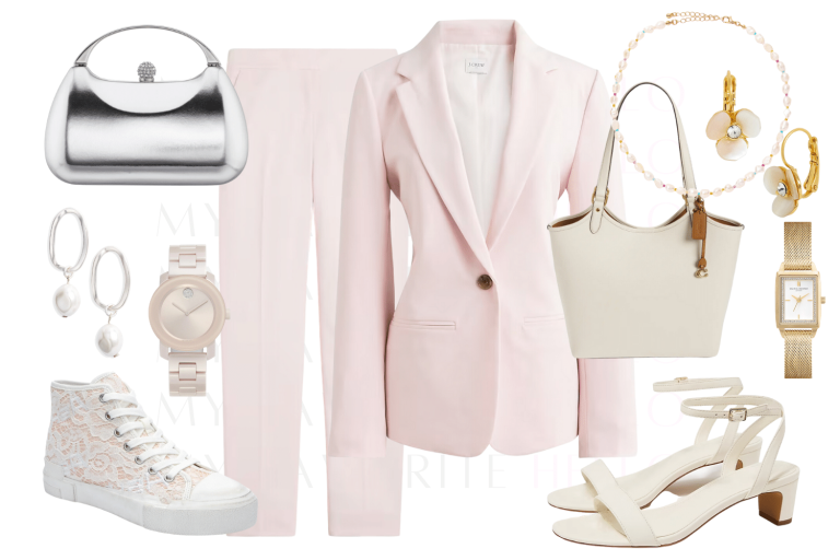what Color shoes to wear with a pink suit