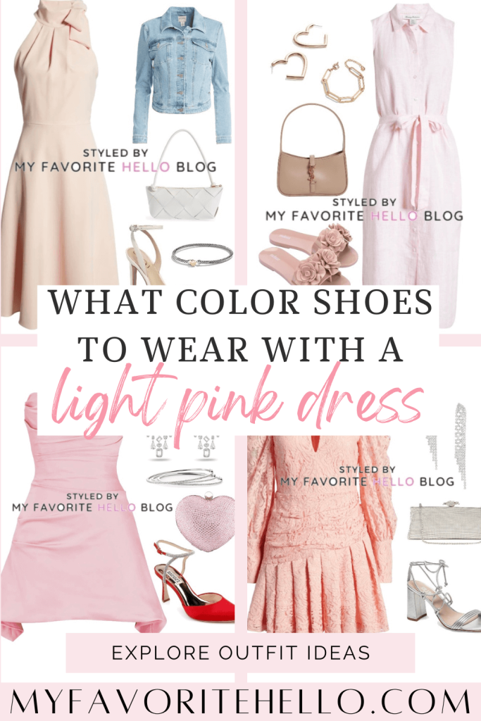 what color shoes to wear with a light pink dress