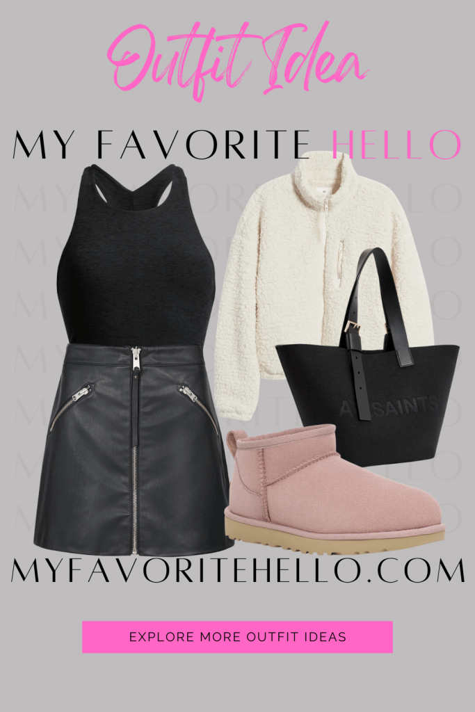 Mini Uggs Outfit with Skirt