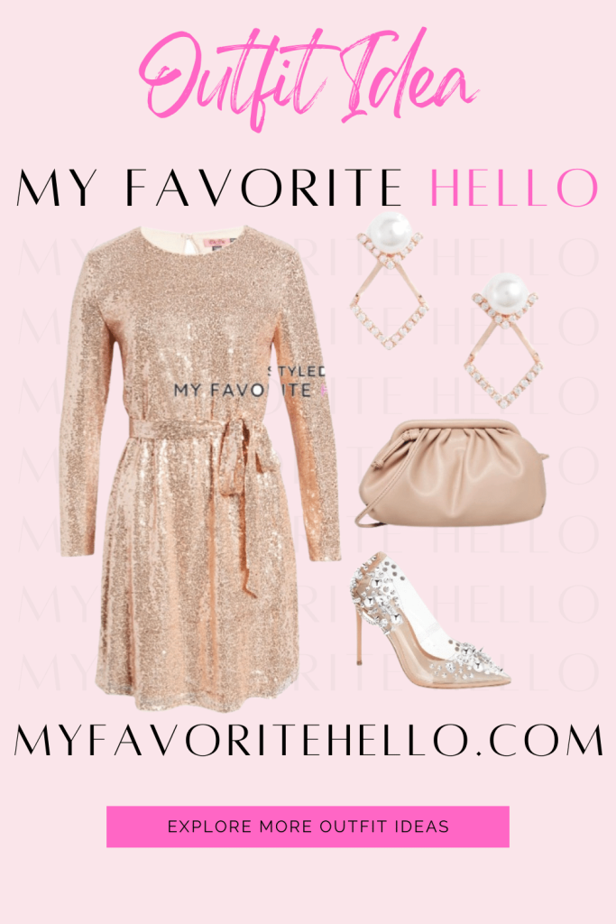 NYE Gold Dress Outfit