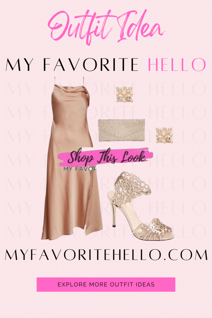 NYE Outfit with a blush dress