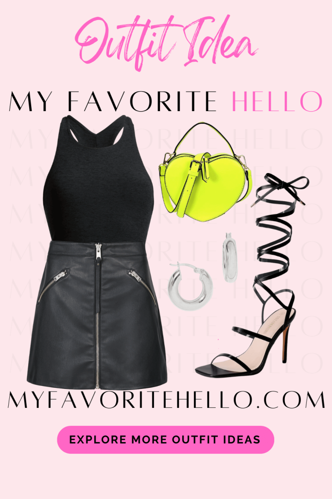 Neon Heart Purse Outfit