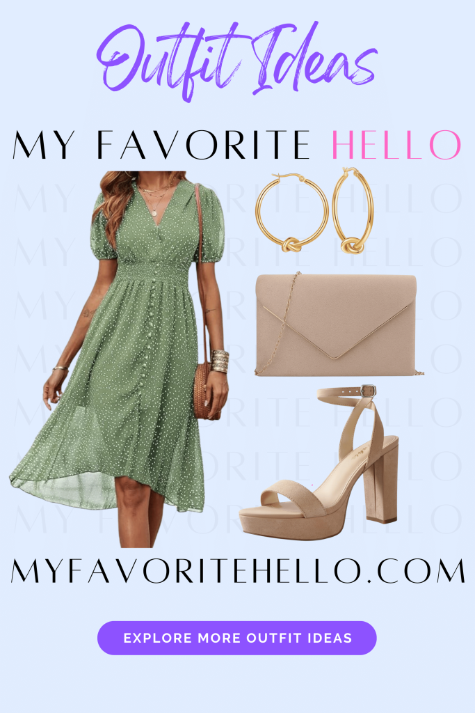 Easter outfit with green dress