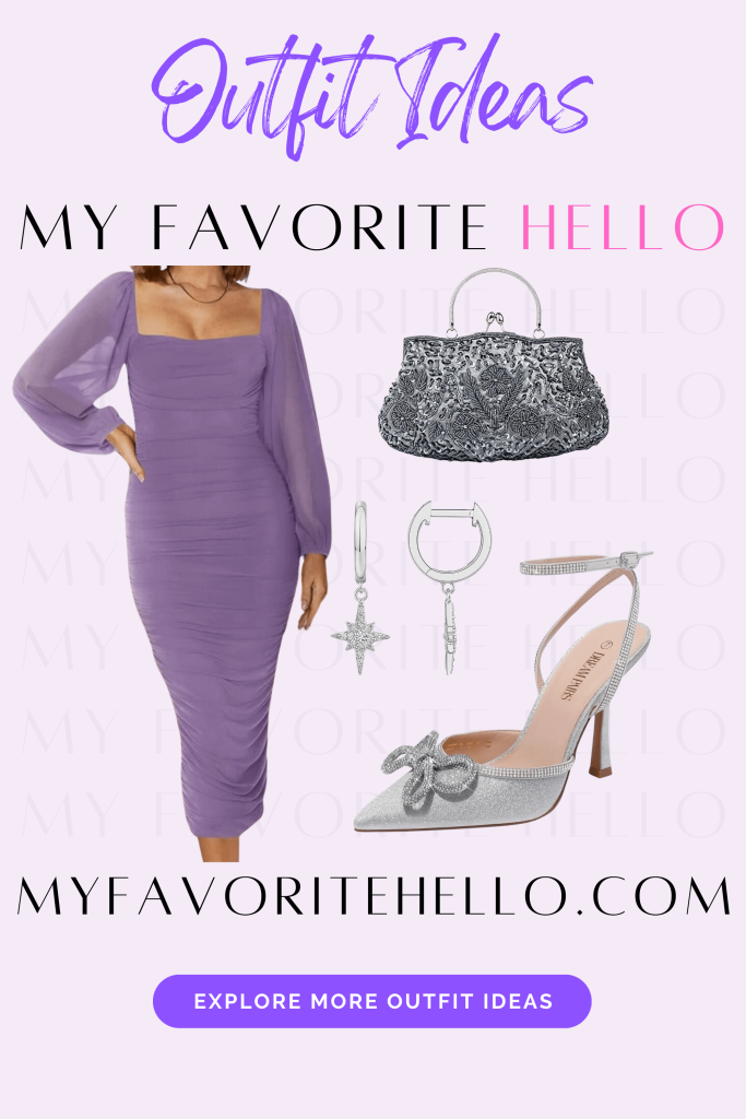 Spring Baby Shower Outfit Purple Dress