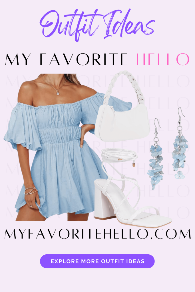 Spring Baby Shower Outfit Blue Dress