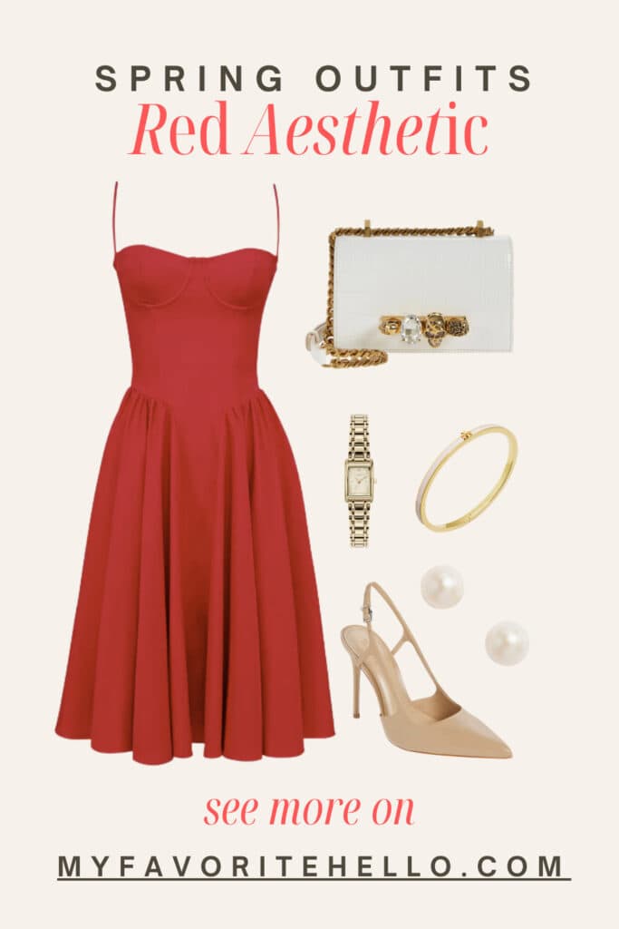 Red Dress Aesthetic Outfit
