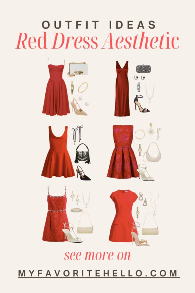Red Dress Aesthetic Outfit