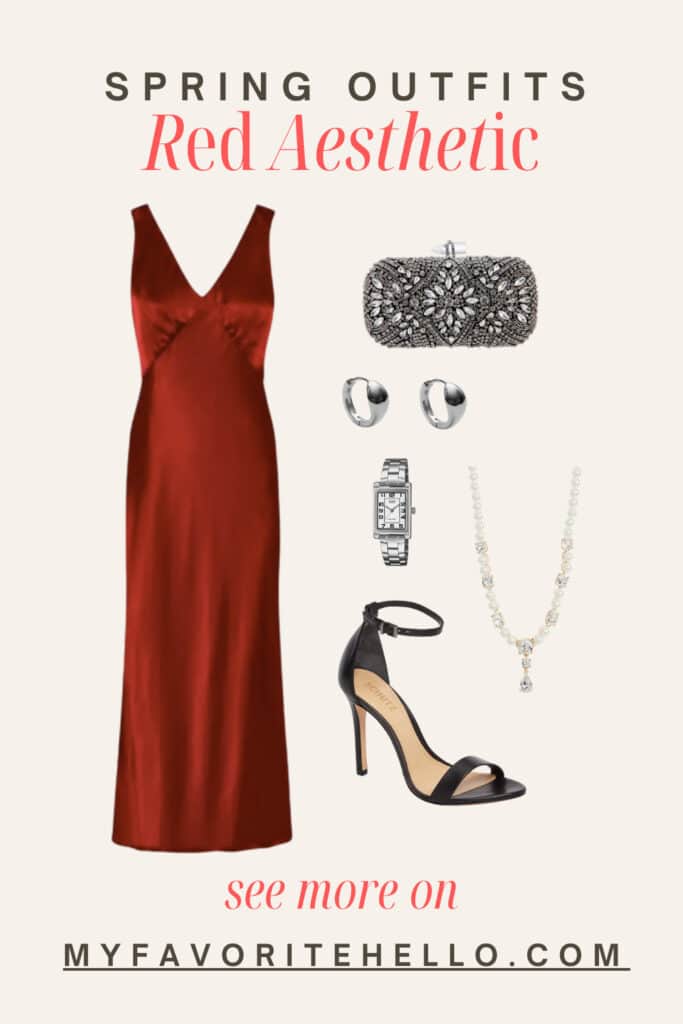 Red Dress Aesthetic Outfit