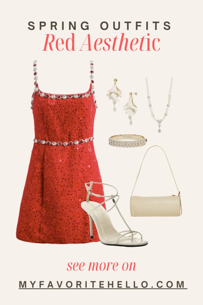 Red Dress Aesthetic Outfit
