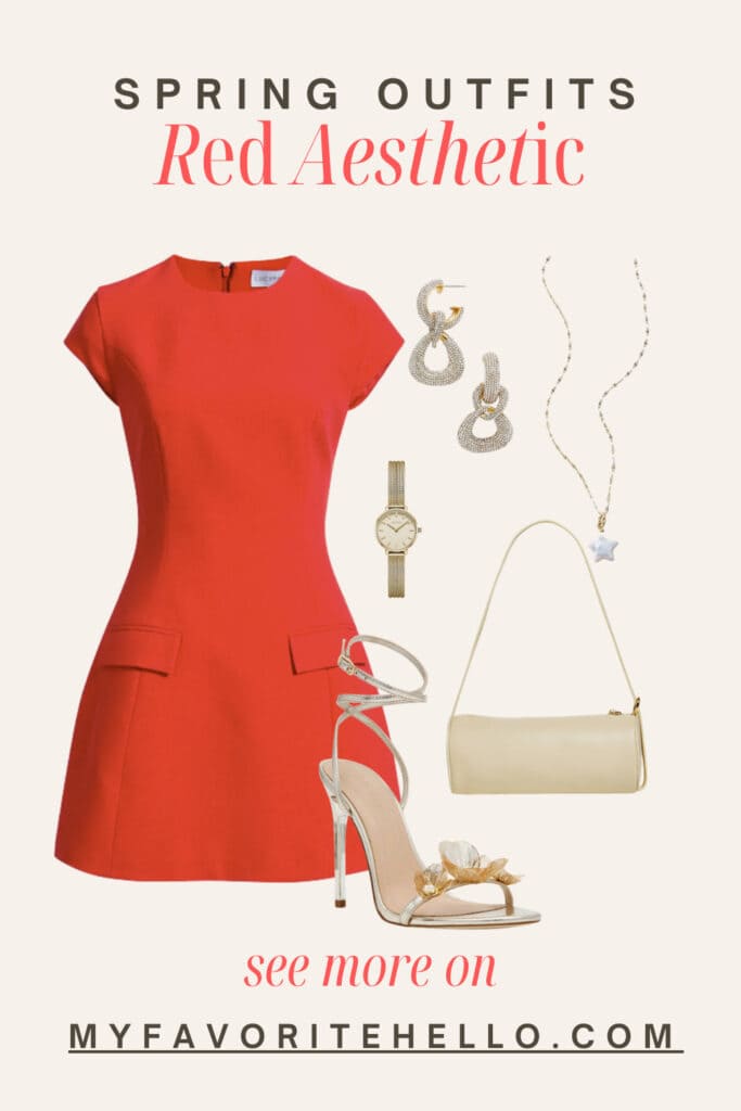 Red Dress Aesthetic Outfit