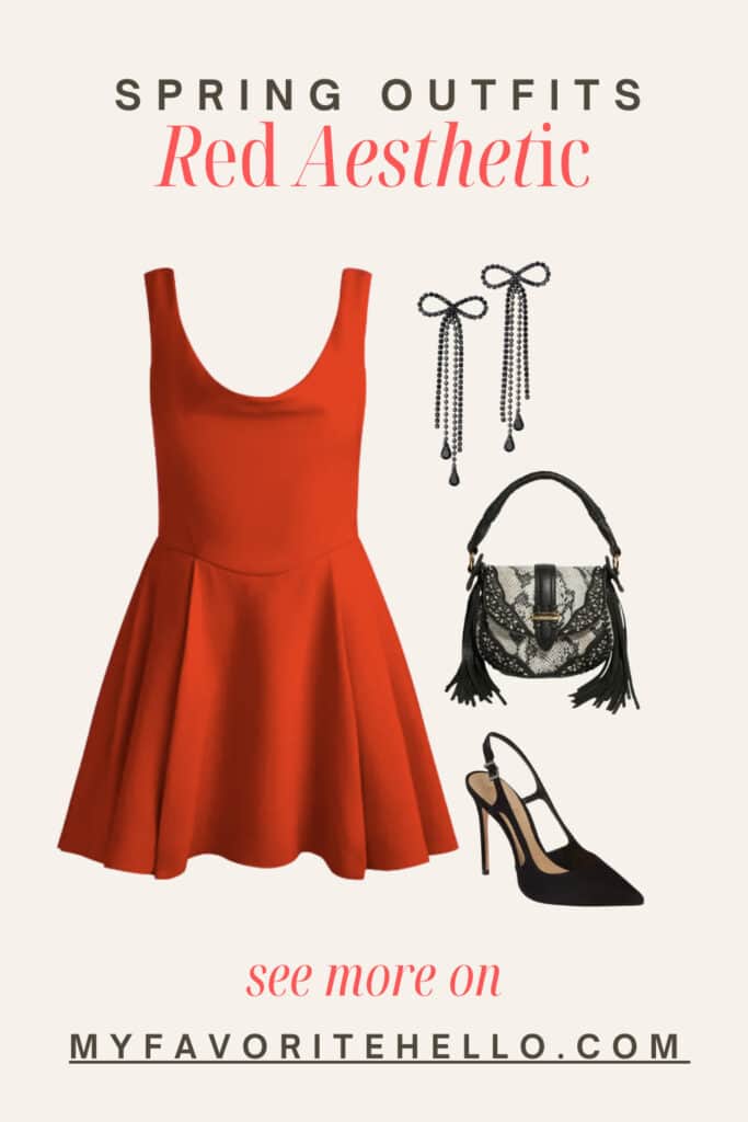 Red Dress Aesthetic Outfit