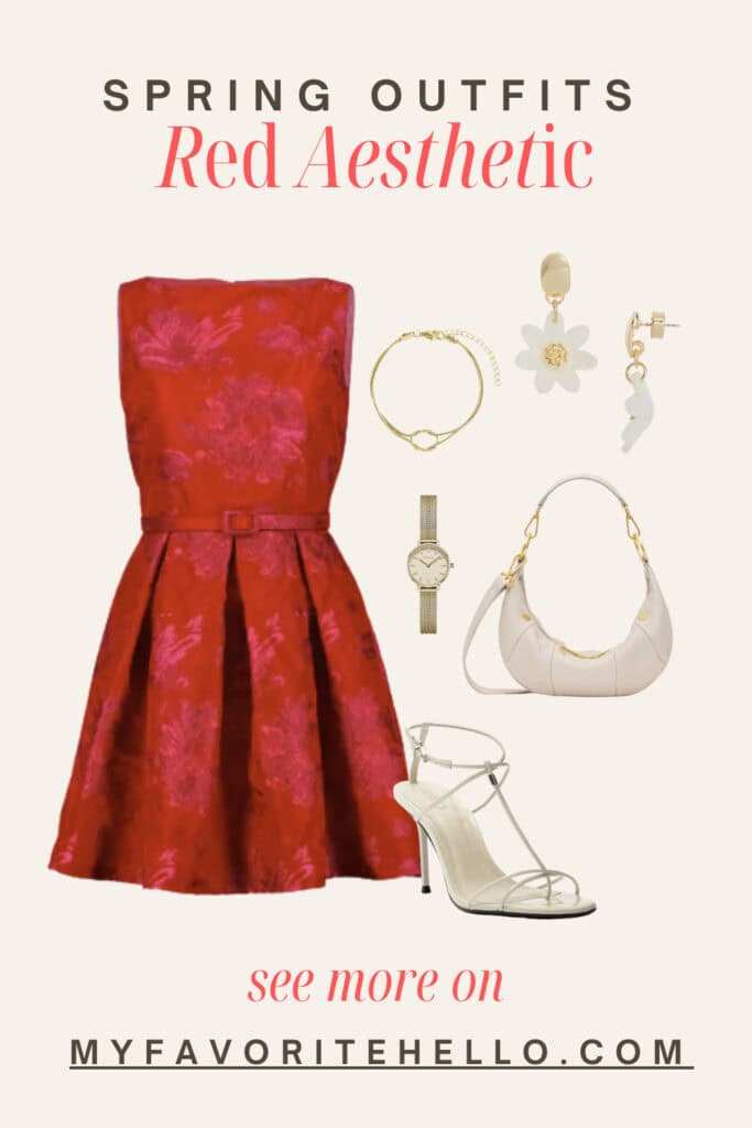 Red Dress Aesthetic Outfit